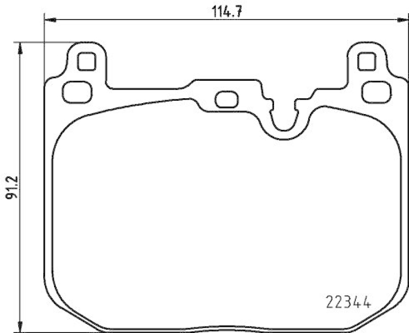 HELLA 8DB 355 025-621 Bremsbelagsatz, Scheibenbremsbelag für MINI