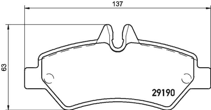 HELLA 8DB 355 005-351 Bremsbelagsatz, Scheibenbremsbelag für MB/VW