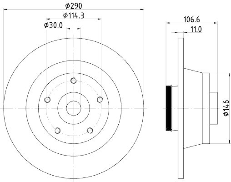 HELLA 8DD 355 131-951 Bremsscheibe