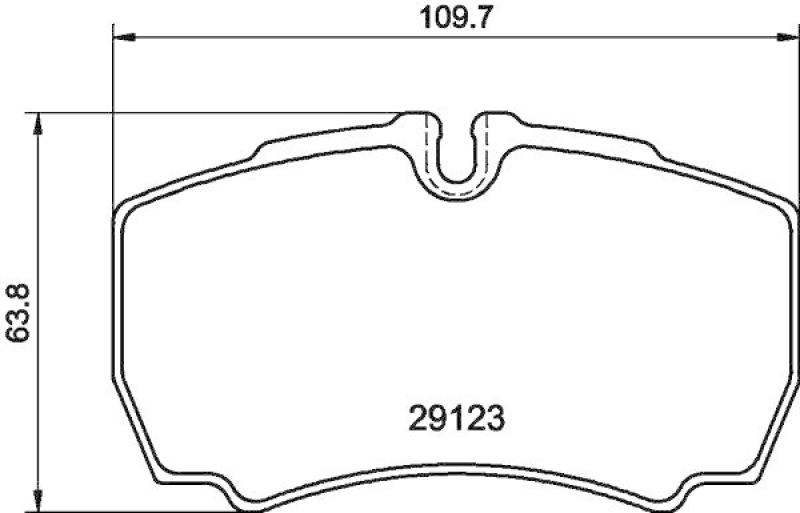 HELLA 8DB 355 005-381 Bremsbelagsatz, Scheibenbremsbelag für IVECO