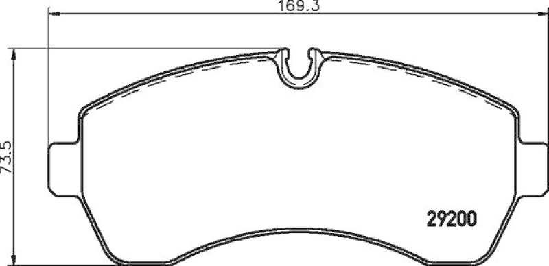 HELLA 8DB 355 005-531 Bremsbelagsatz Scheibenbremse