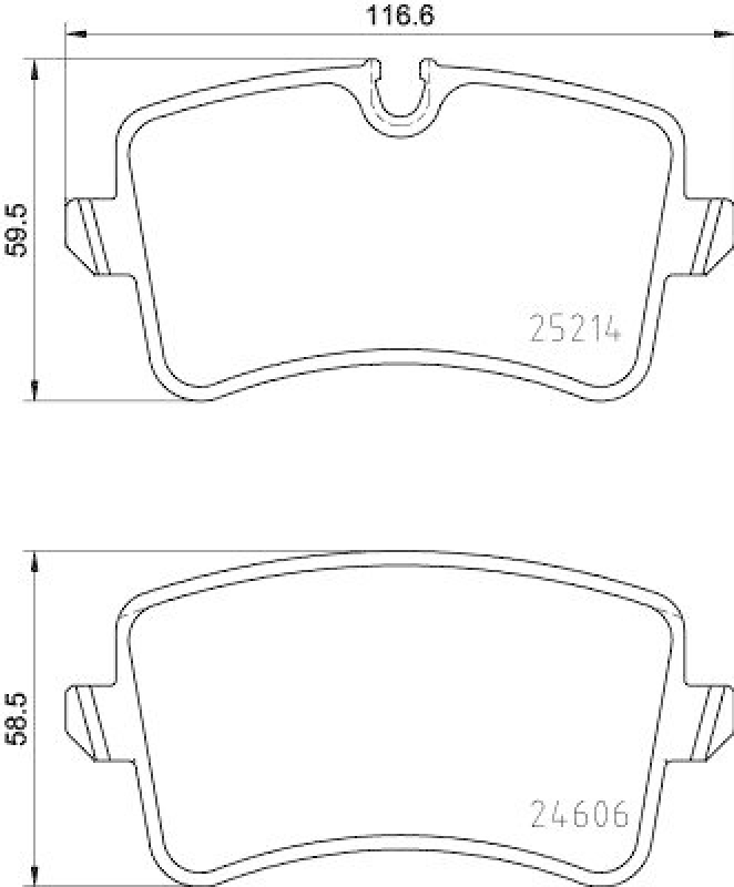 HELLA 8DB 355 016-001 Bremsbelagsatz, Scheibenbremsbelag für AUDI