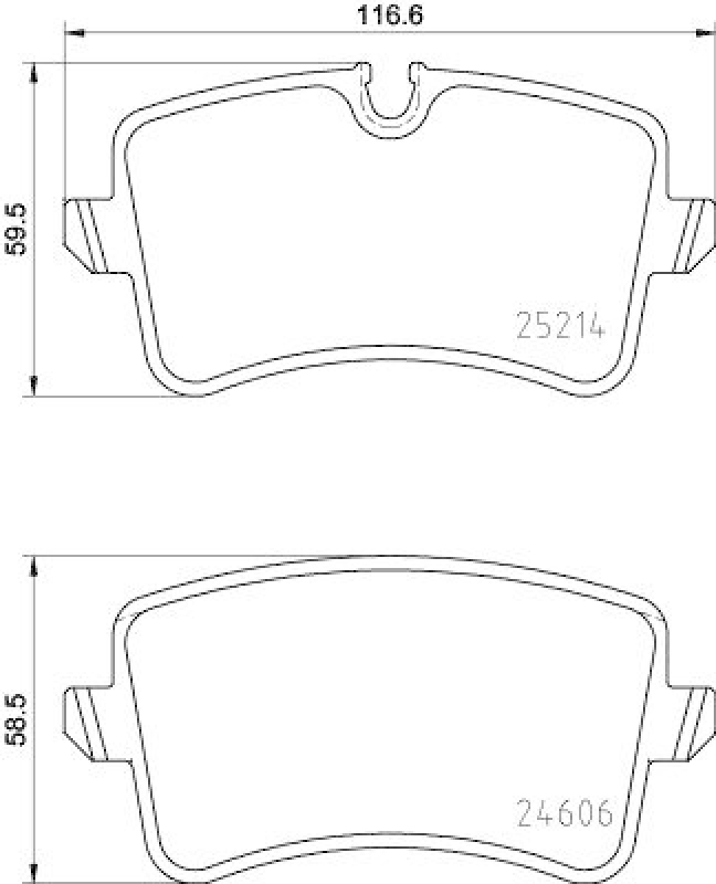 HELLA 8DB 355 016-011 Bremsbelagsatz, Scheibenbremsbelag für AUDI A8 (4H)