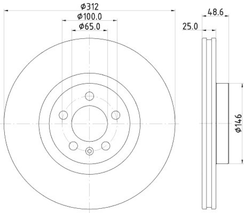 HELLA 8DD 355 132-011 Bremsscheibe