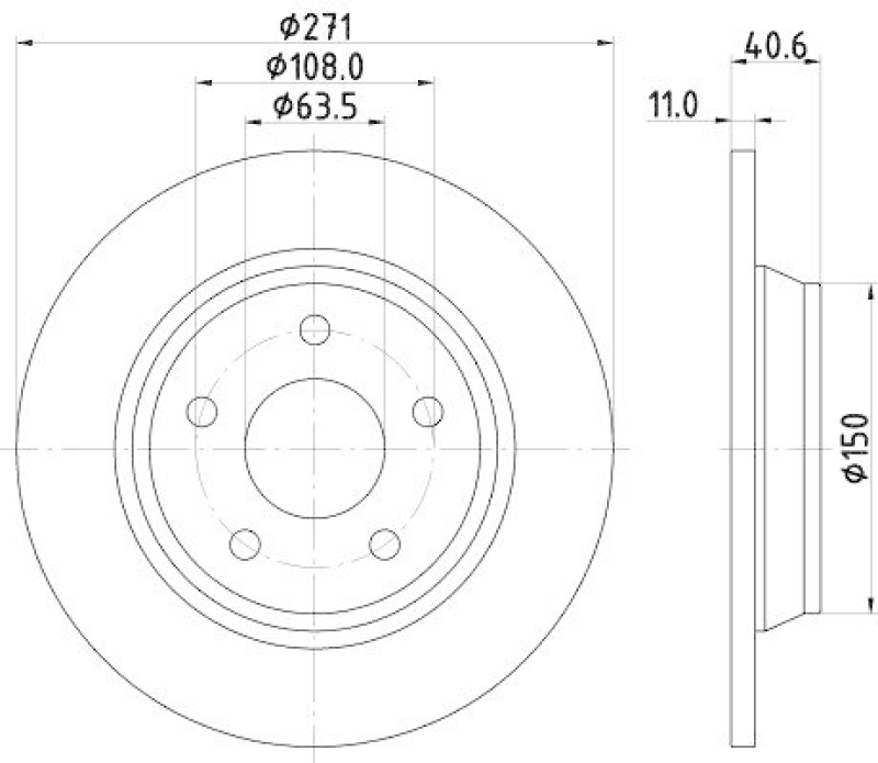 HELLA 8DD 355 132-031 Bremsscheibe