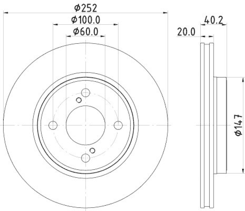 HELLA 8DD 355 132-051 Bremsscheibe