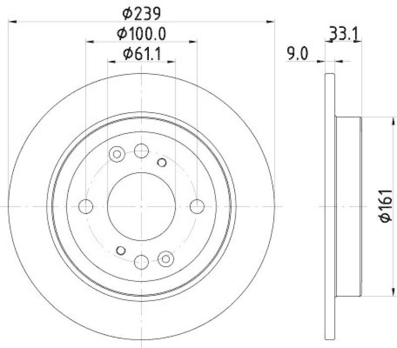 HELLA 8DD 355 132-061 Bremsscheibe