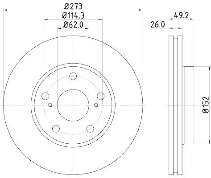 HELLA 8DD 355 118-951 Bremsscheibe