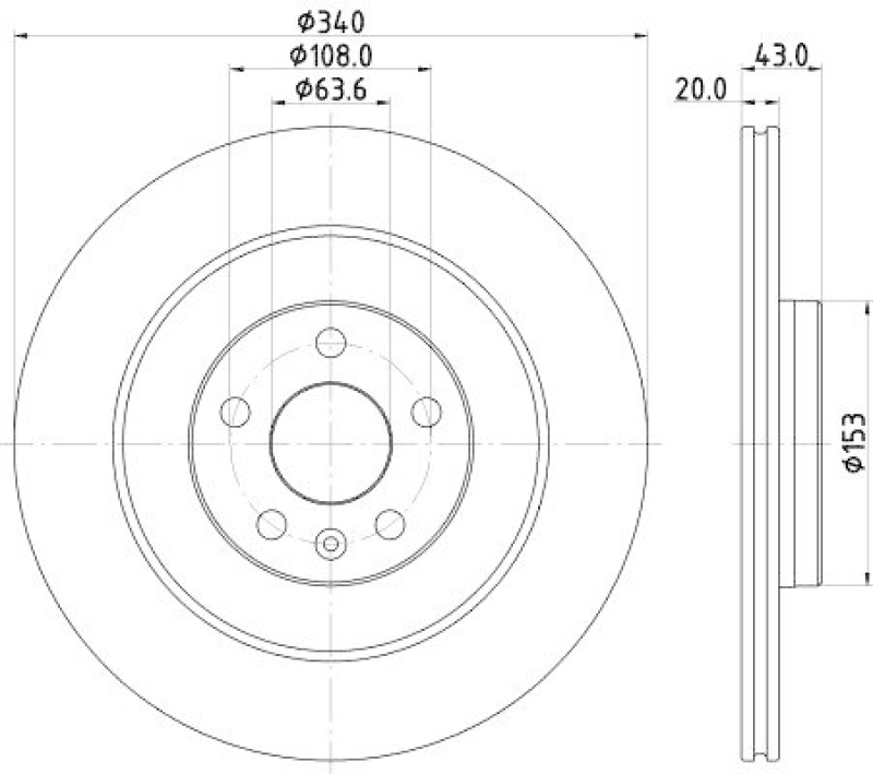 HELLA 8DD 355 132-071 Bremsscheibe