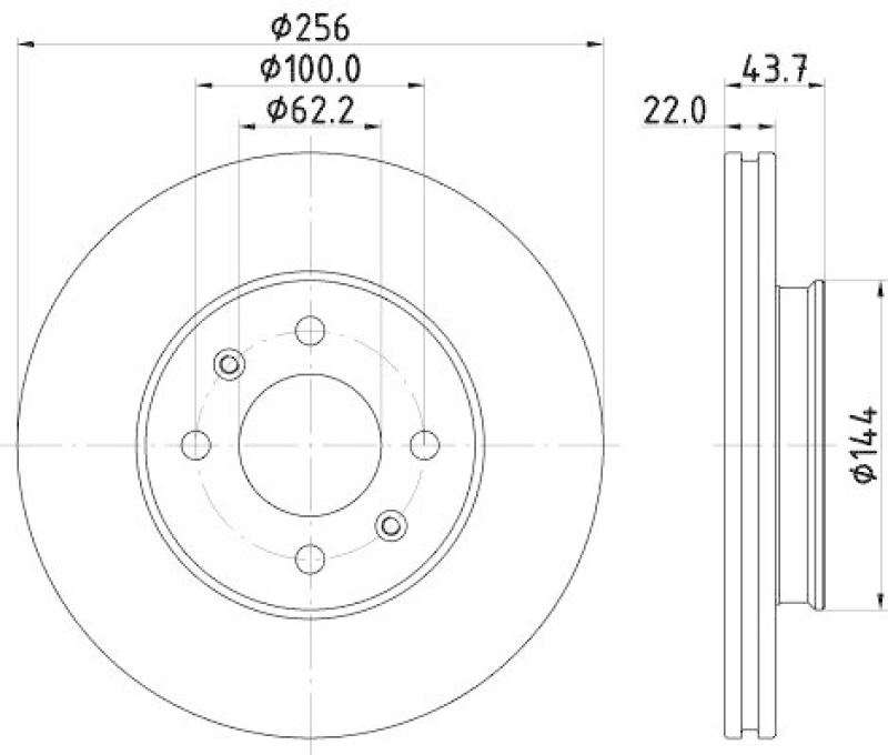 HELLA 8DD 355 132-081 Bremsscheibe