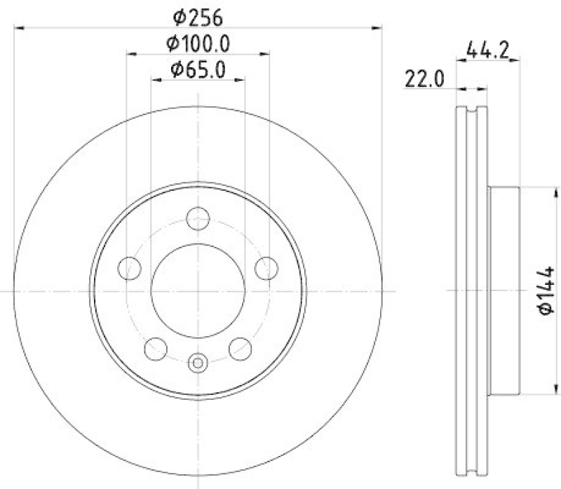 HELLA 8DD 355 132-091 Bremsscheibe