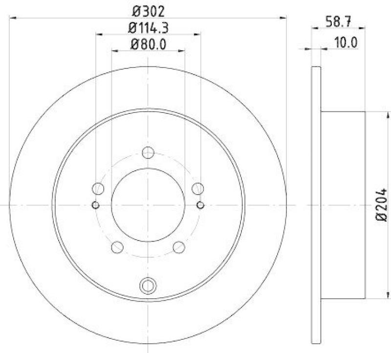 HELLA 8DD 355 119-061 Bremsscheibe 54670PRO