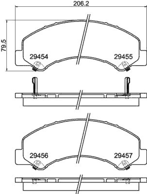 HELLA 8DB 355 025-801 Scheibenbremsbelagsatz