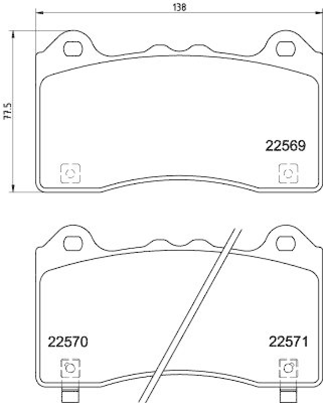 HELLA 8DB 355 025-831 Scheibenbremsbelagsatz