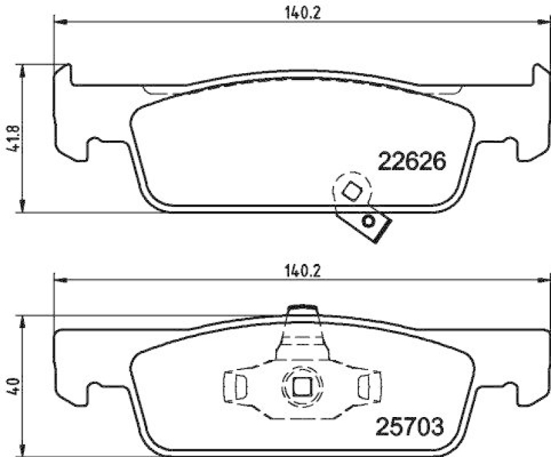 HELLA 8DB 355 025-841 Bremsbelagsatz, Scheibenb