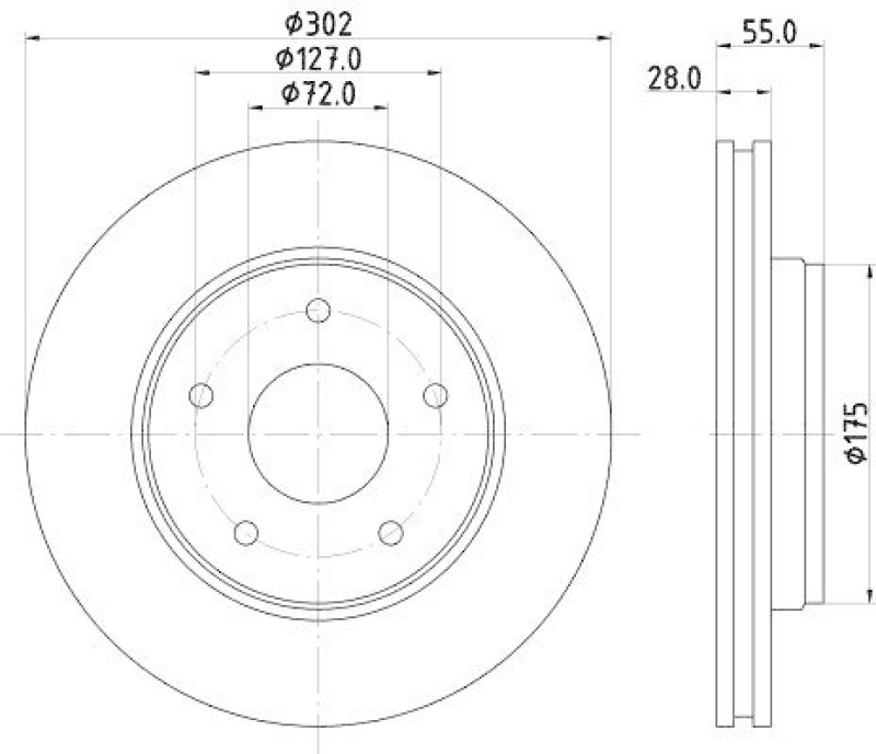 HELLA 8DD 355 119-191 Bremsscheibe