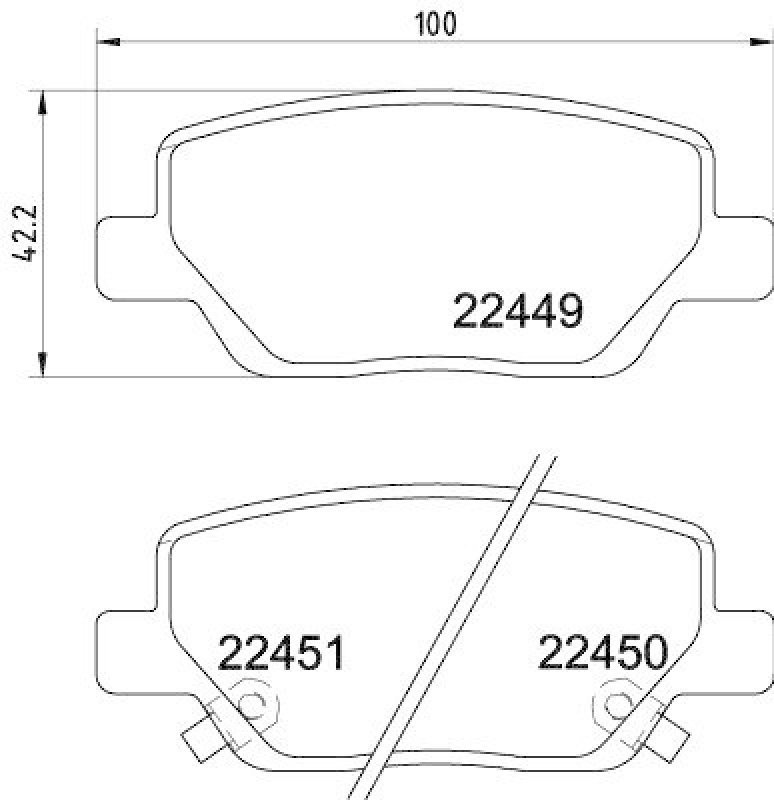 HELLA 8DB 355 025-861 Scheibenbremsbelagsatz