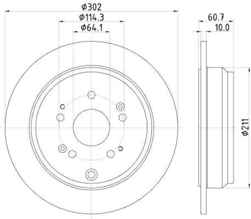 HELLA 8DD 355 119-221 Bremsscheibe