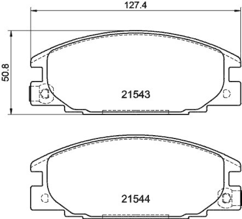 HELLA 8DB 355 016-341 Bremsbelagsatz, Scheibenbremsbelag für OPEL/ISUZU