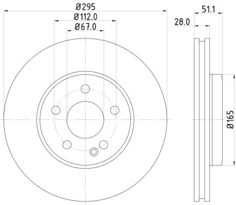 HELLA 8DD 355 119-411 Bremsscheibe