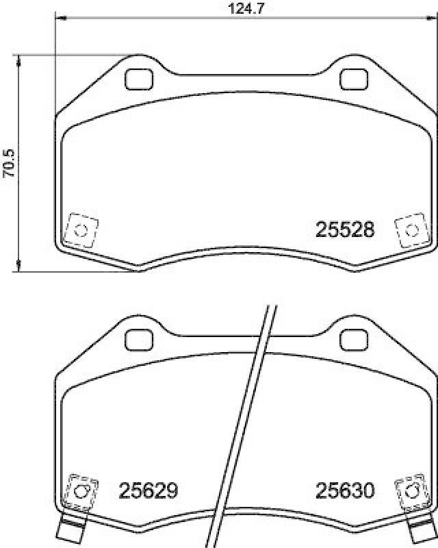 HELLA 8DB 355 025-891 Scheibenbremsbelagsatz