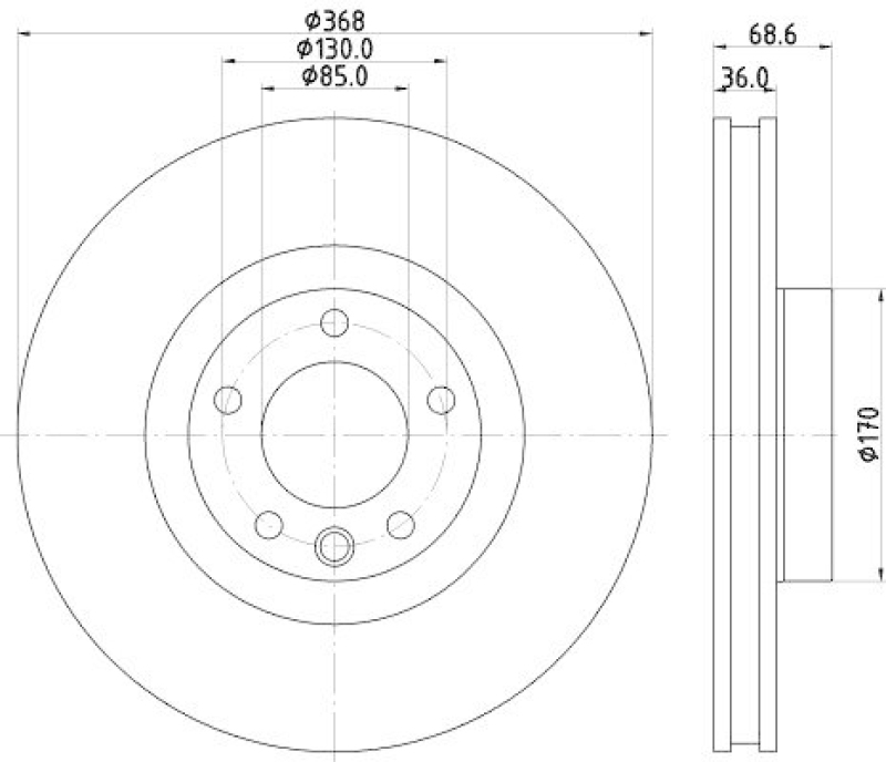 HELLA 8DD 355 119-521 Bremsscheibe