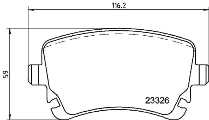 HELLA 8DB 355 010-971 Bremsbelagsatz, Scheibenbremsbelag für VW/AUDI