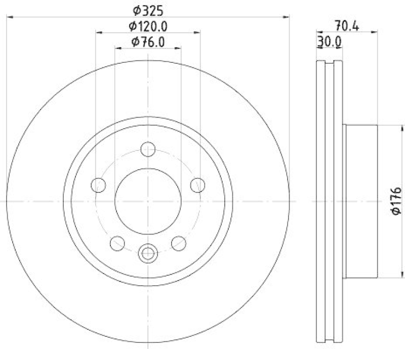 HELLA 8DD 355 132-211 Bremsscheibe