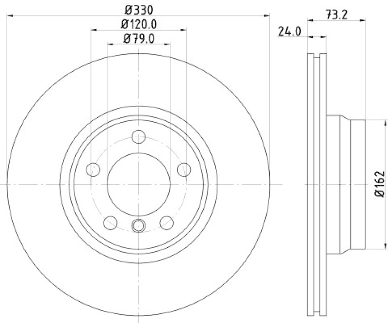 HELLA 8DD 355 119-561 Bremsscheibe