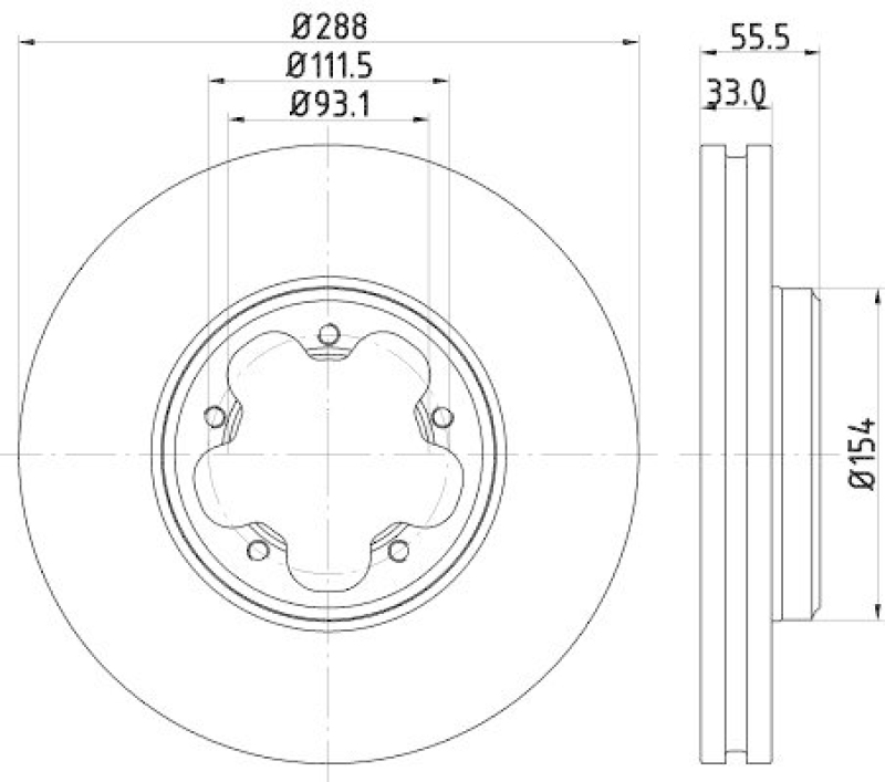 HELLA 8DD 355 120-111 Bremsscheibe