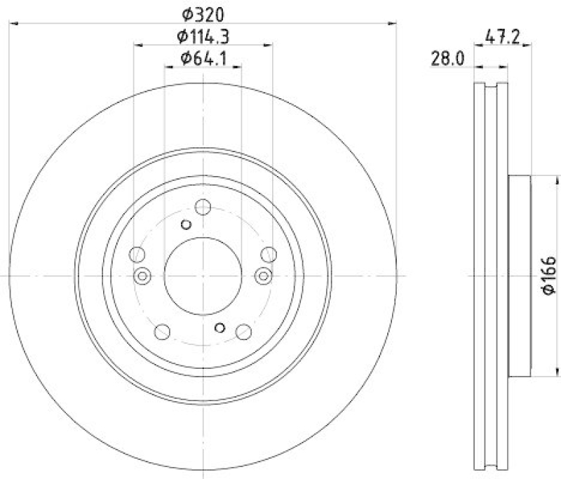 HELLA 8DD 355 132-241 Bremsscheibe