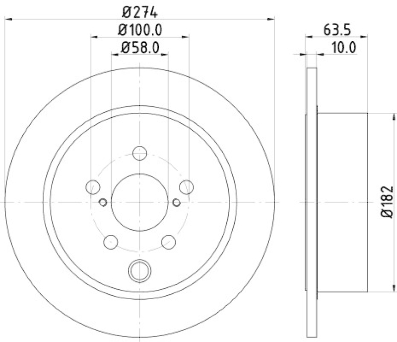 HELLA 8DD 355 120-341 Bremsscheibe