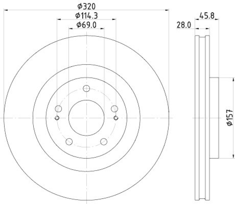 HELLA 8DD 355 132-271 Bremsscheibe