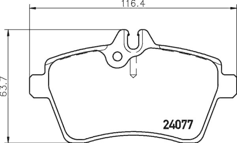 HELLA 8DB 355 011-371 Bremsbelagsatz, Scheibenbremsbelag für MB A-CLASS (W169)