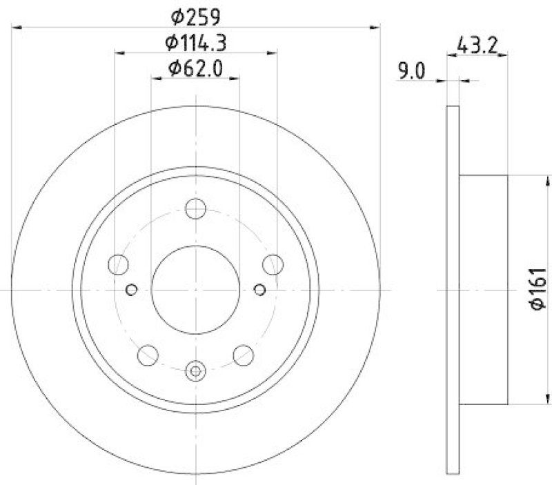 HELLA 8DD 355 120-531 Bremsscheibe für SUZUKI