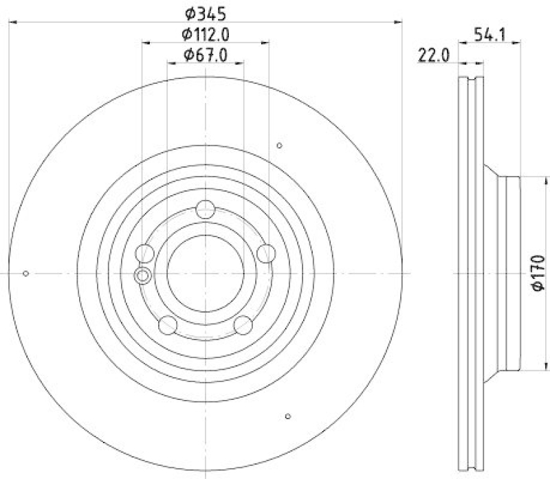 HELLA 8DD 355 132-321 Bremsscheibe