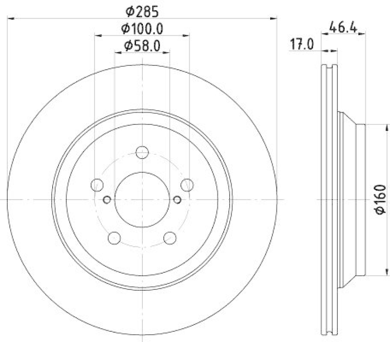 HELLA 8DD 355 132-371 Bremsscheibe