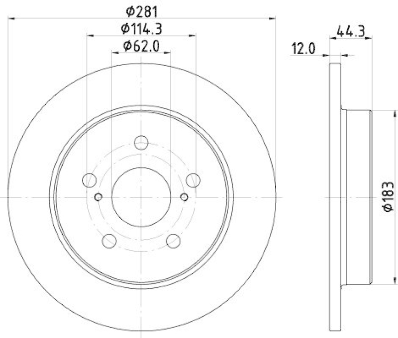 HELLA 8DD 355 132-401 Bremsscheibe