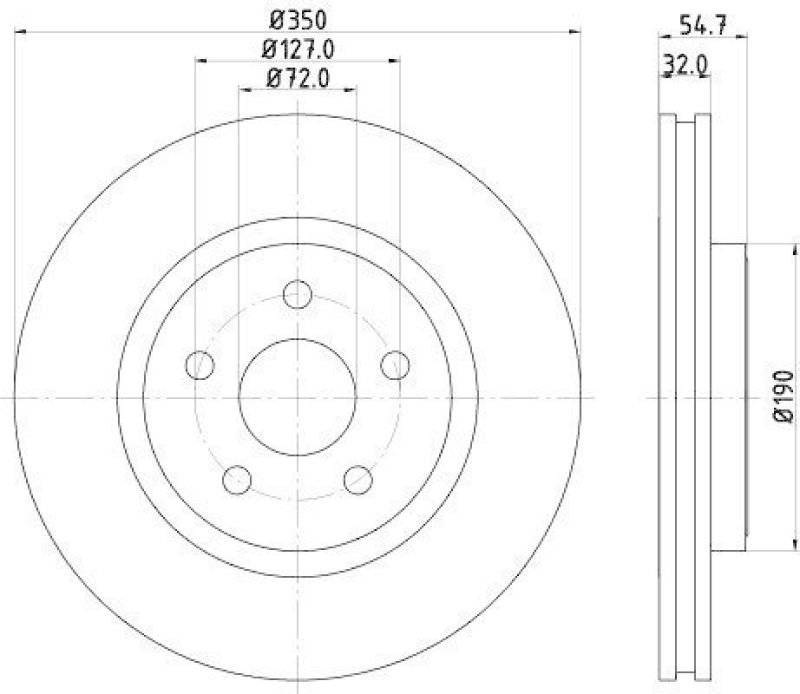 HELLA 8DD 355 122-411 Bremsscheibe