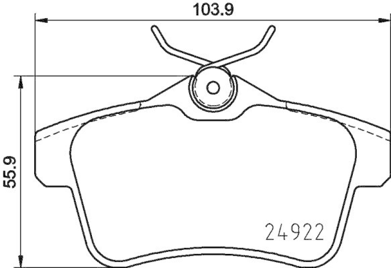 HELLA 8DB 355 031-811 Bremsbelagsatz, Scheibenbremsbelag für CITROËN