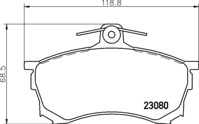 HELLA 8DB 355 016-671 Bremsbelagsatz, Scheibenbremsbelag für MITSU.