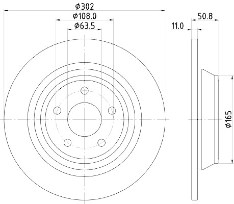 HELLA 8DD 355 122-451 Bremsscheibe