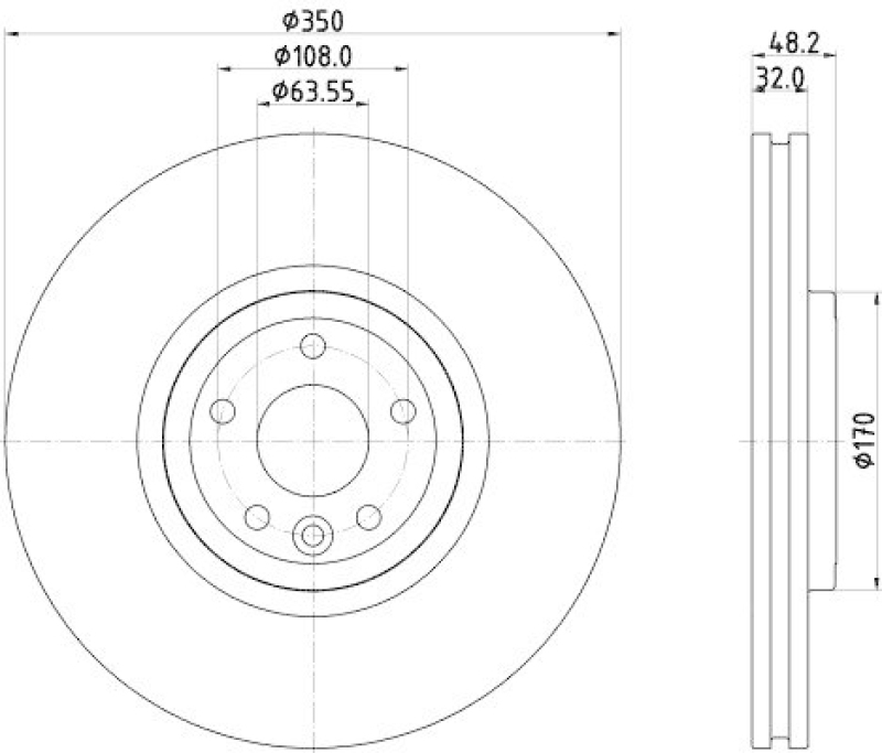 HELLA 8DD 355 132-471 Bremsscheibe