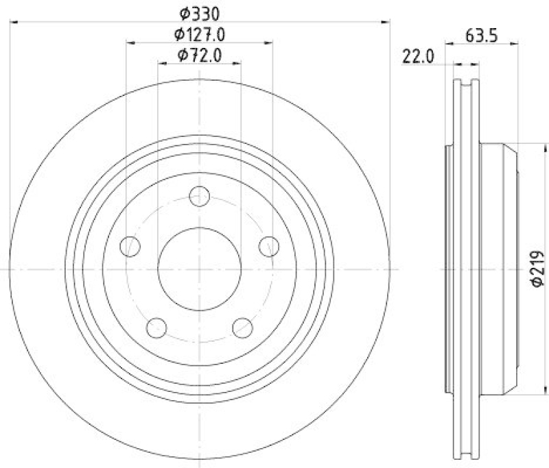 HELLA 8DD 355 122-511 Bremsscheibe für JEEP GRAND CHEROKEE IV