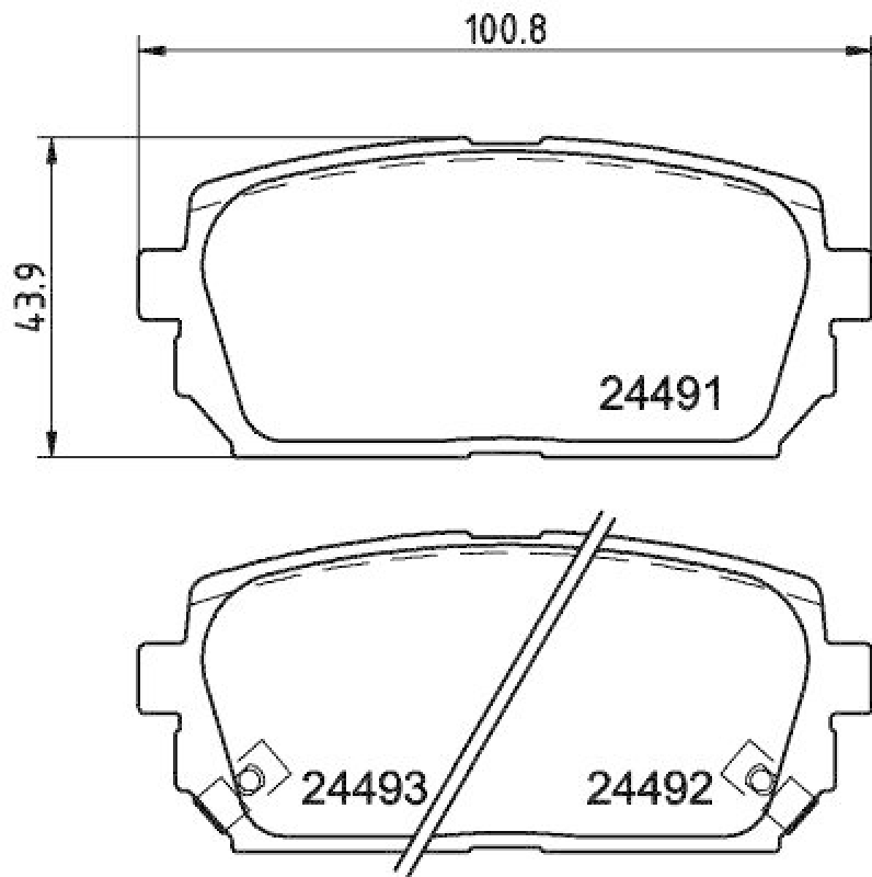 HELLA 8DB 355 012-971 Bremsbelagsatz, Scheibenbremsbelag für KIA