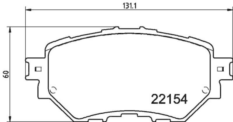 HELLA 8DB 355 032-091 Bremsbelagsatz, Scheibenb