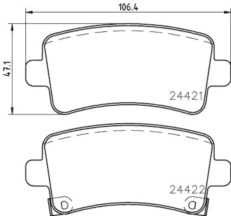 HELLA 8DB 355 012-991 Bremsbelagsatz, Scheibenbremsbelag für OPEL/SAAB/VAUXHALL/...