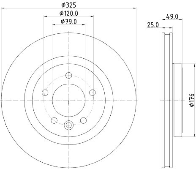 HELLA 8DD 355 132-571 Bremsscheibe