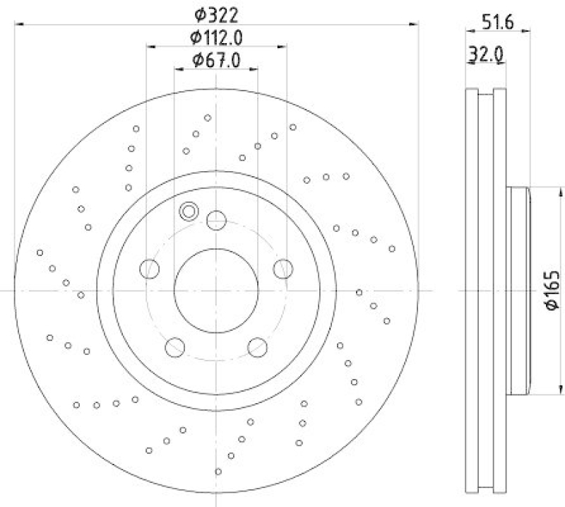 HELLA 8DD 355 122-911 Bremsscheibe