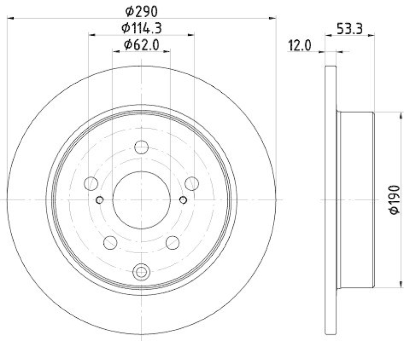 HELLA 8DD 355 132-591 Bremsscheibe